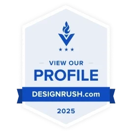 DesignRush verified agency profile badge